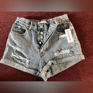PacSun High Rise Rolled Shorts